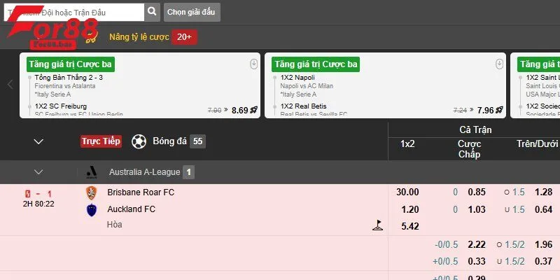Hướng dẫn nhanh chóng cách trải nghiệm thể thao For88 