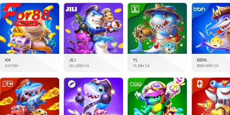 Những nhà cung cấp bắn cá hàng đầu tại nền tảng For88