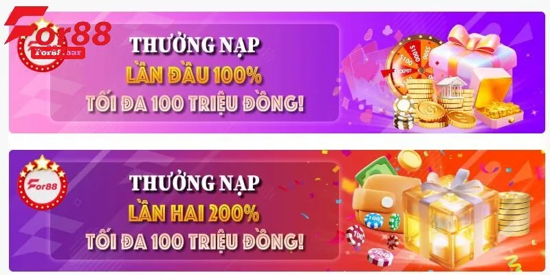 For88 cung cấp nhiều ưu đãi cho hội viên
