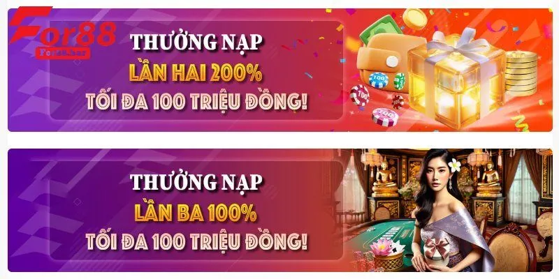 Khuyến mãi For88 dành cho người mới đăng ký